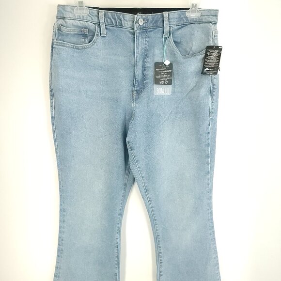 LuLaRoe Denim - LuLaRoe Flare Jeans Women's 34 Light Blue Denim Slimming Panel